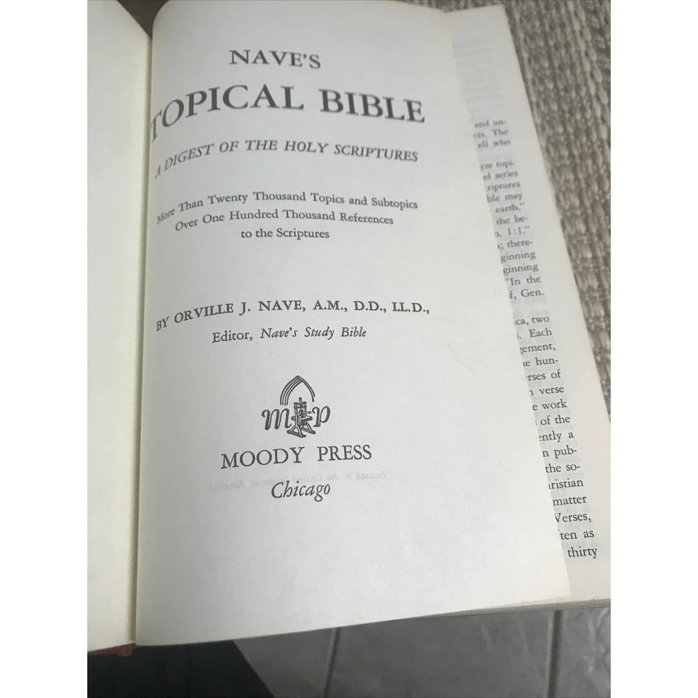 Nave's Topical Bible By Orville‎ J Nave